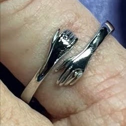 Sterling Silver Fully Adjustable "Hug" Ring