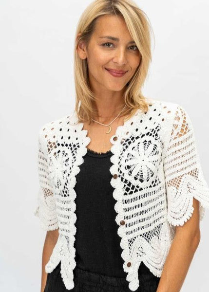 White crochet bolero hotsell