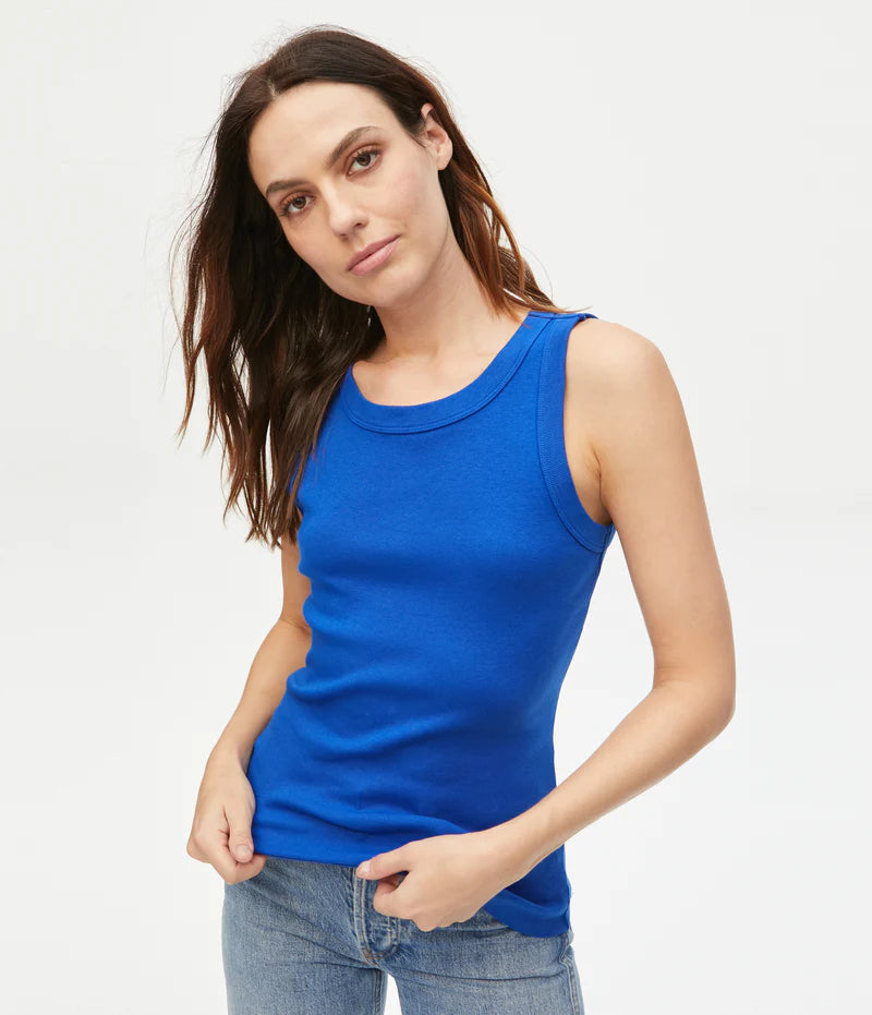 Michael Stars Royal Blue Sleeveless Scoop Neck Tee