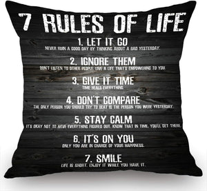 7 Rules Of Life Pillow