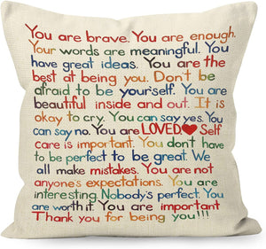 You Are Brave You Are Enough Pillow