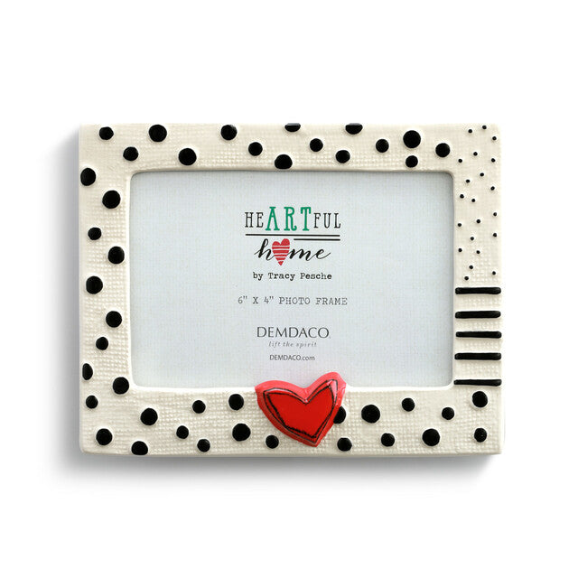 Hearts and Dots Ceramic Frame