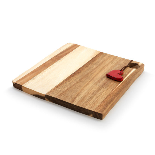 Wooden Board with Red Heart