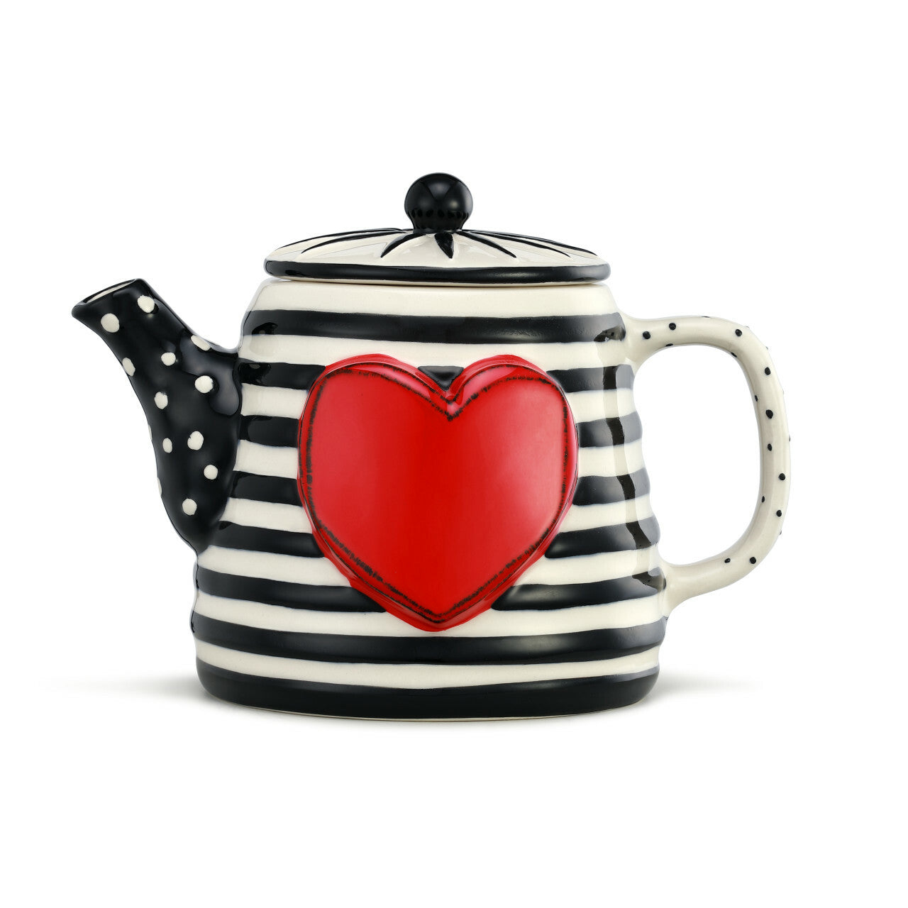 Striped Ceramic Teapot