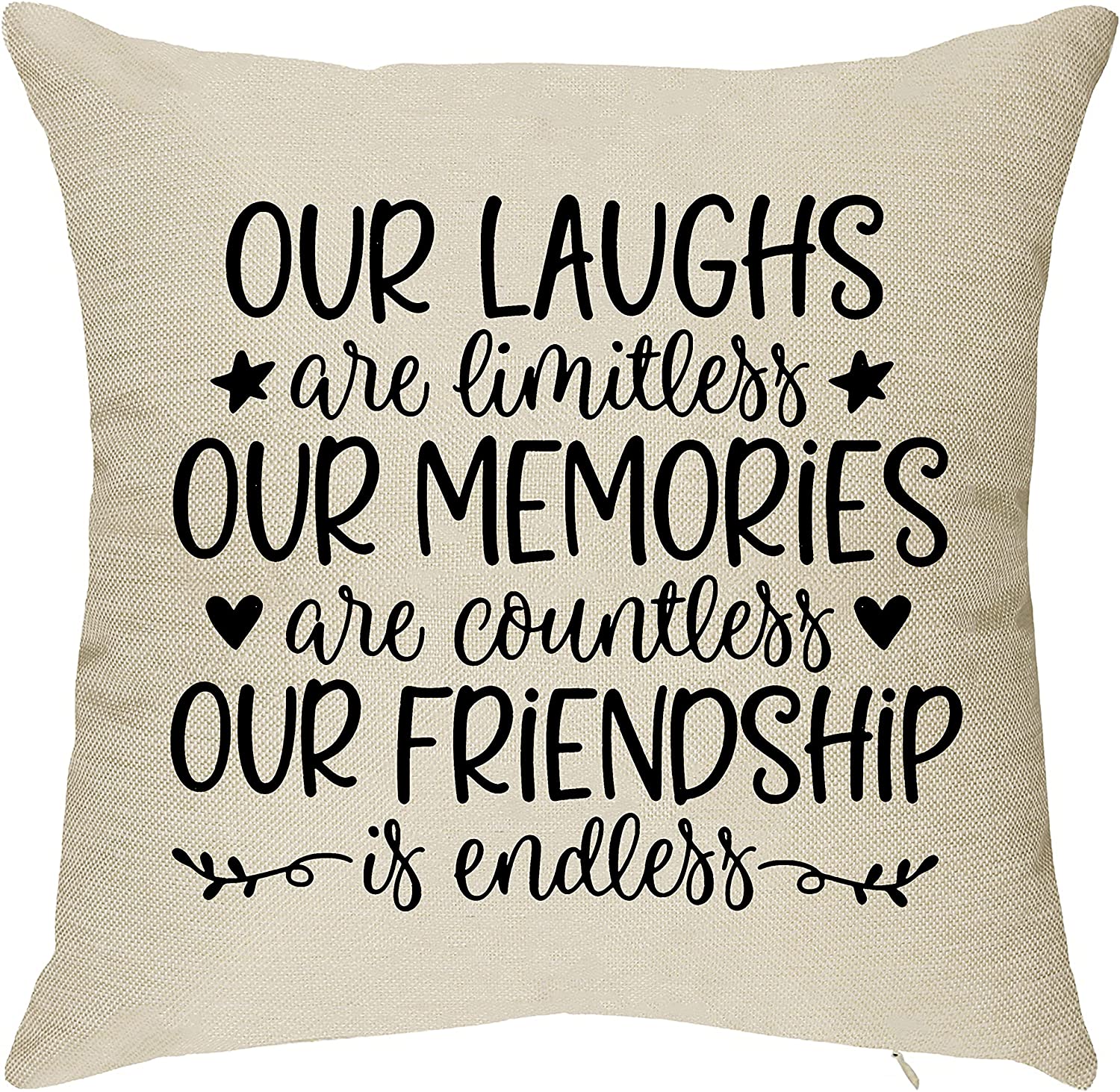 Our Laughs Are Limitless, Our Memories Are Countless, Our Friendship Is Endless Pillow