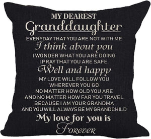 My Dearest Granddaughter Pillow
