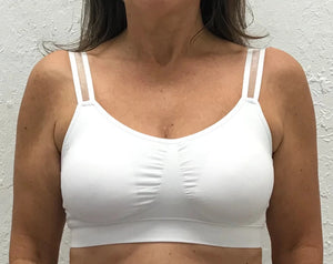 White with White Sheer Straps Attachable Strap-Its Bra